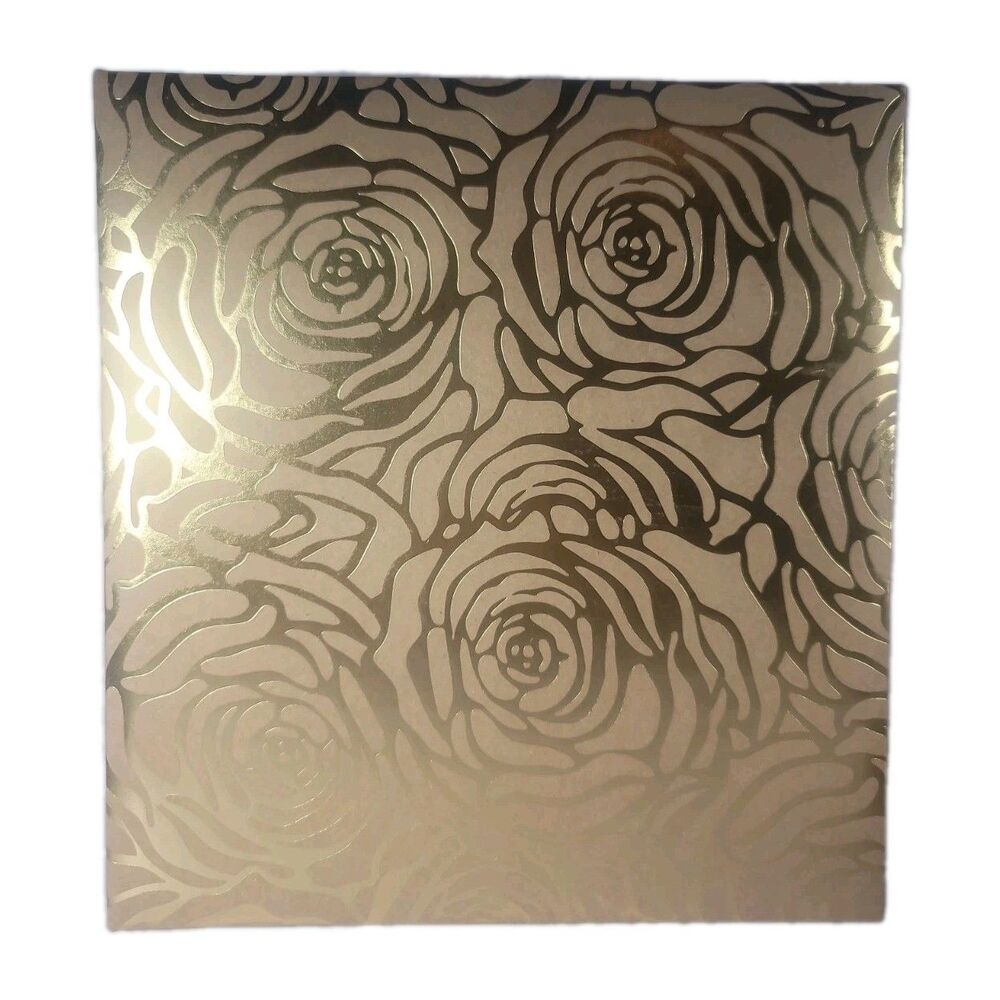 DCWV 8.5x11 Beautiful Metallic Golden Roses Scrapbook Binder Album